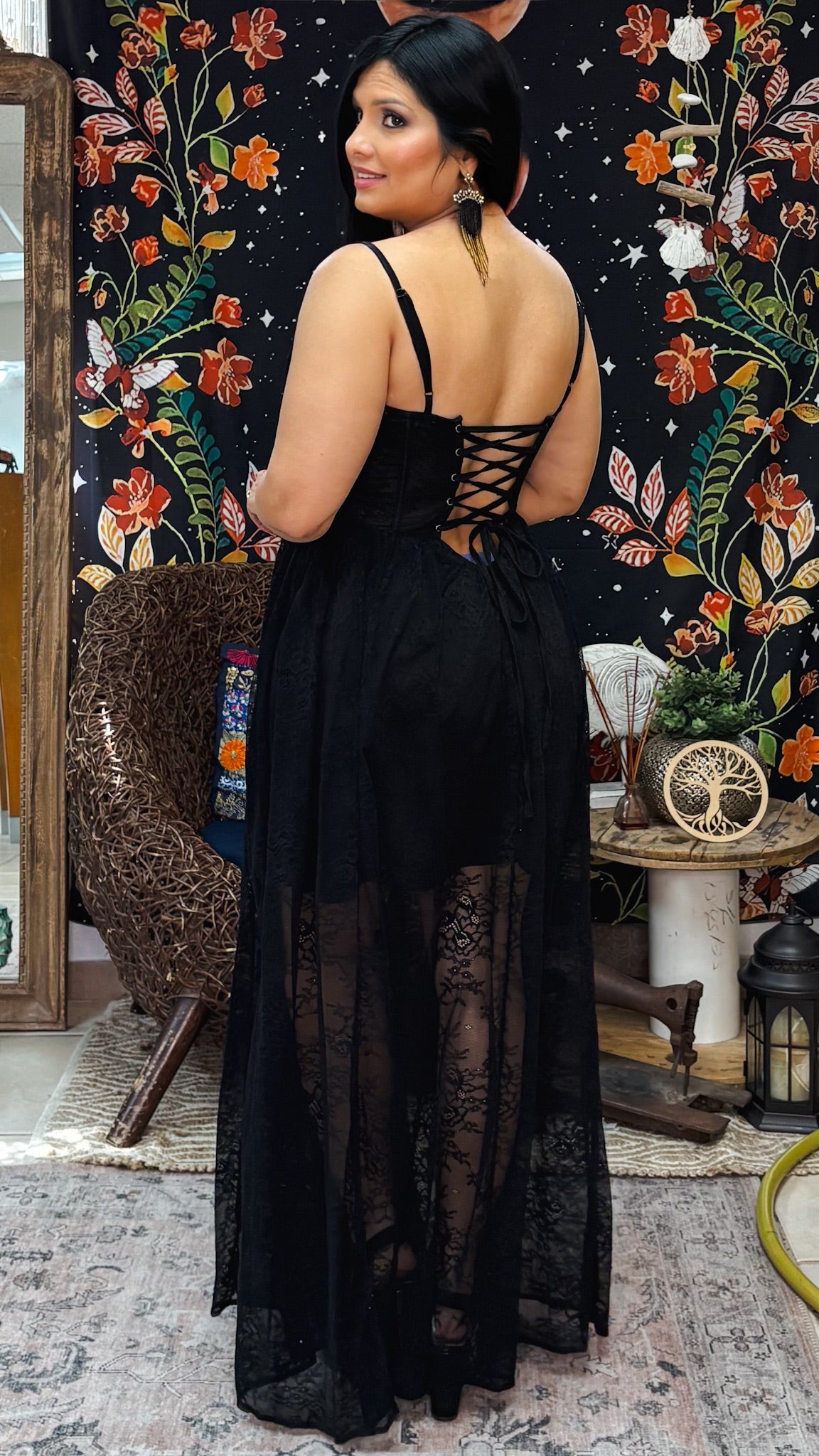 Avaleine Maxi Dress-Black