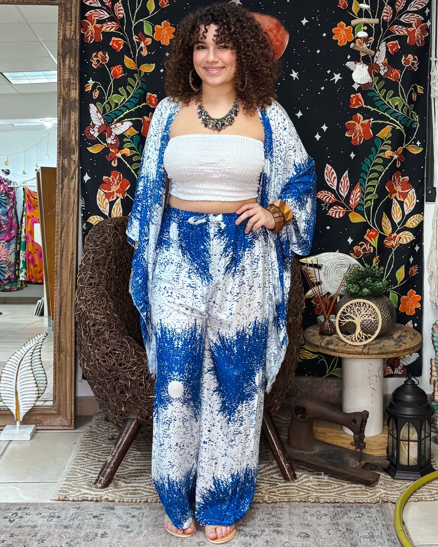 Coastal Kimono-Blue