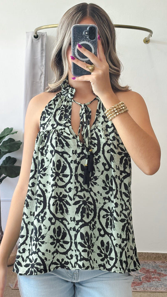 Ruffle Neck Top