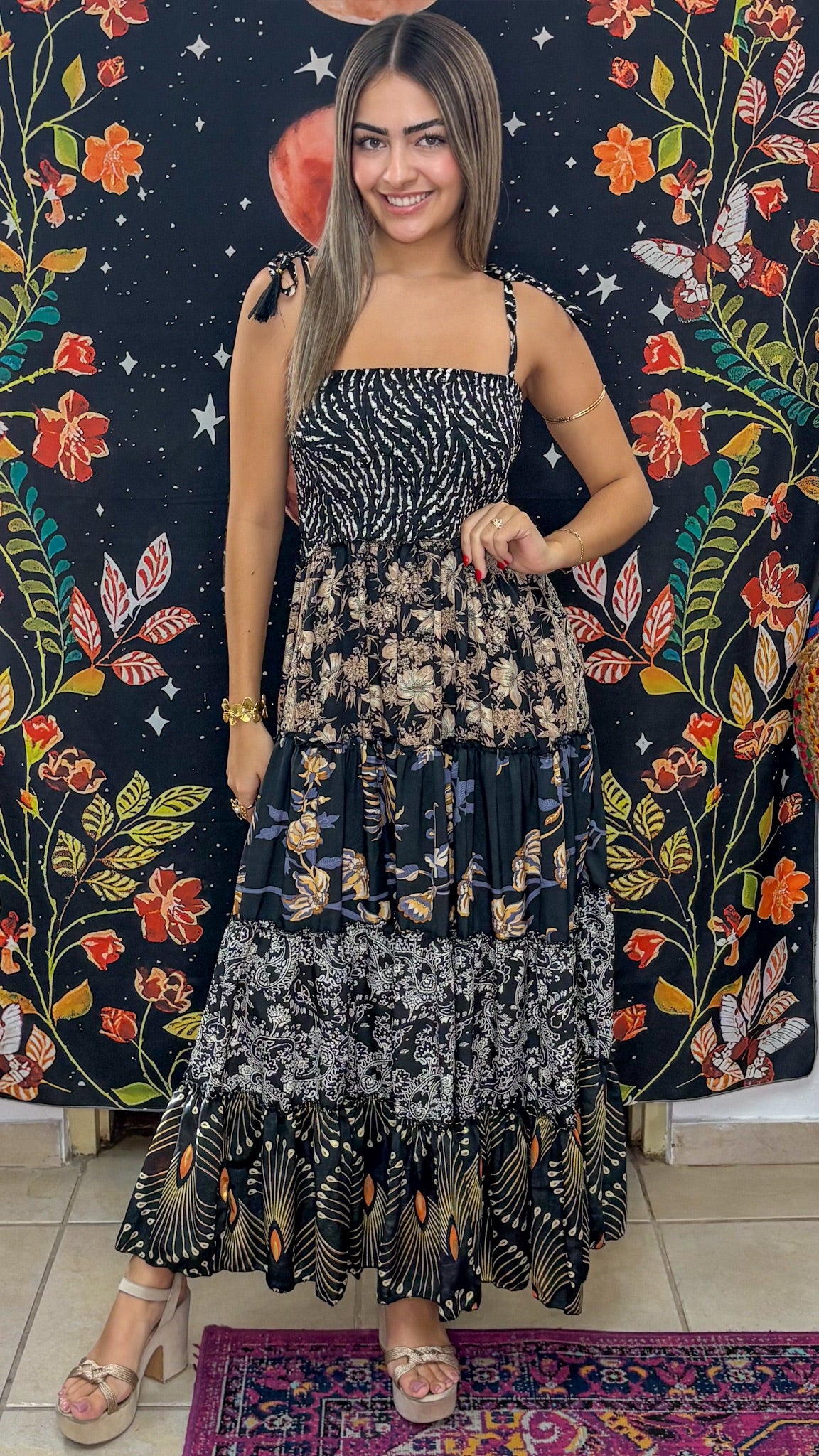 Bella Patchwork Maxi Dress