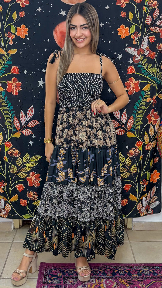 Bella Patchwork Maxi Dress