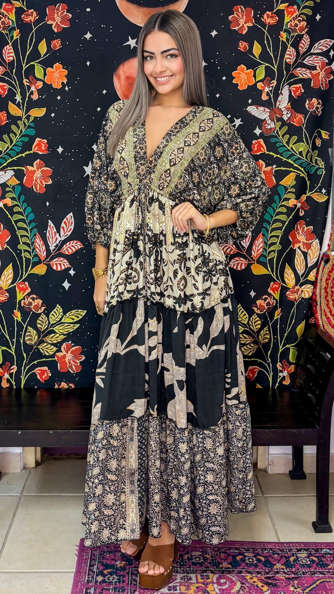 Nelly Patchwork Maxi Dress