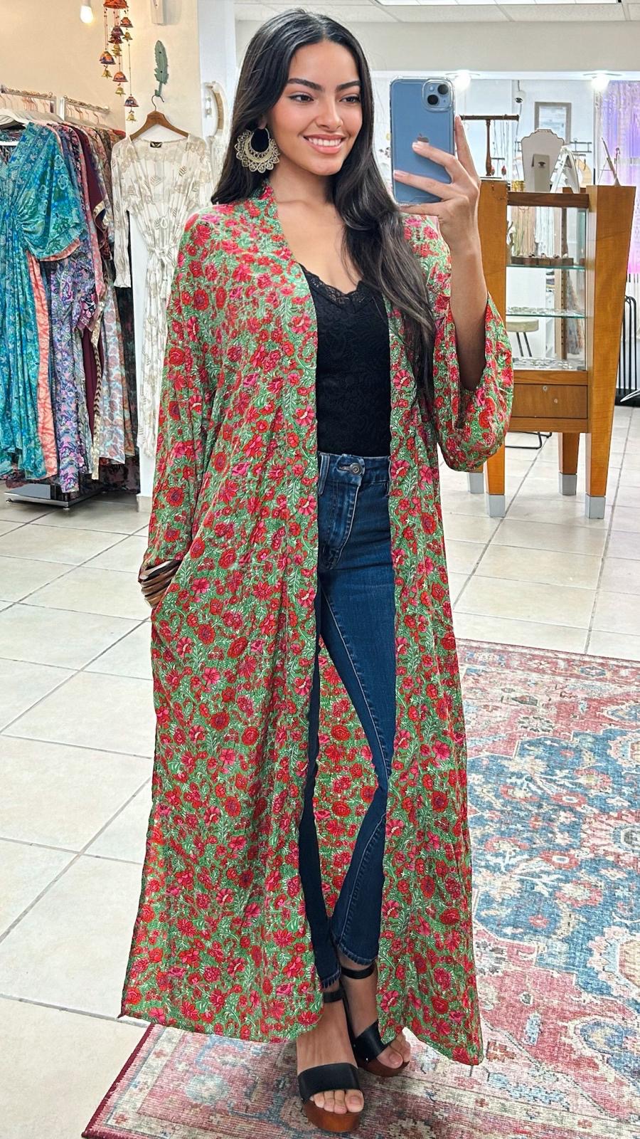 Boho Long Kimono