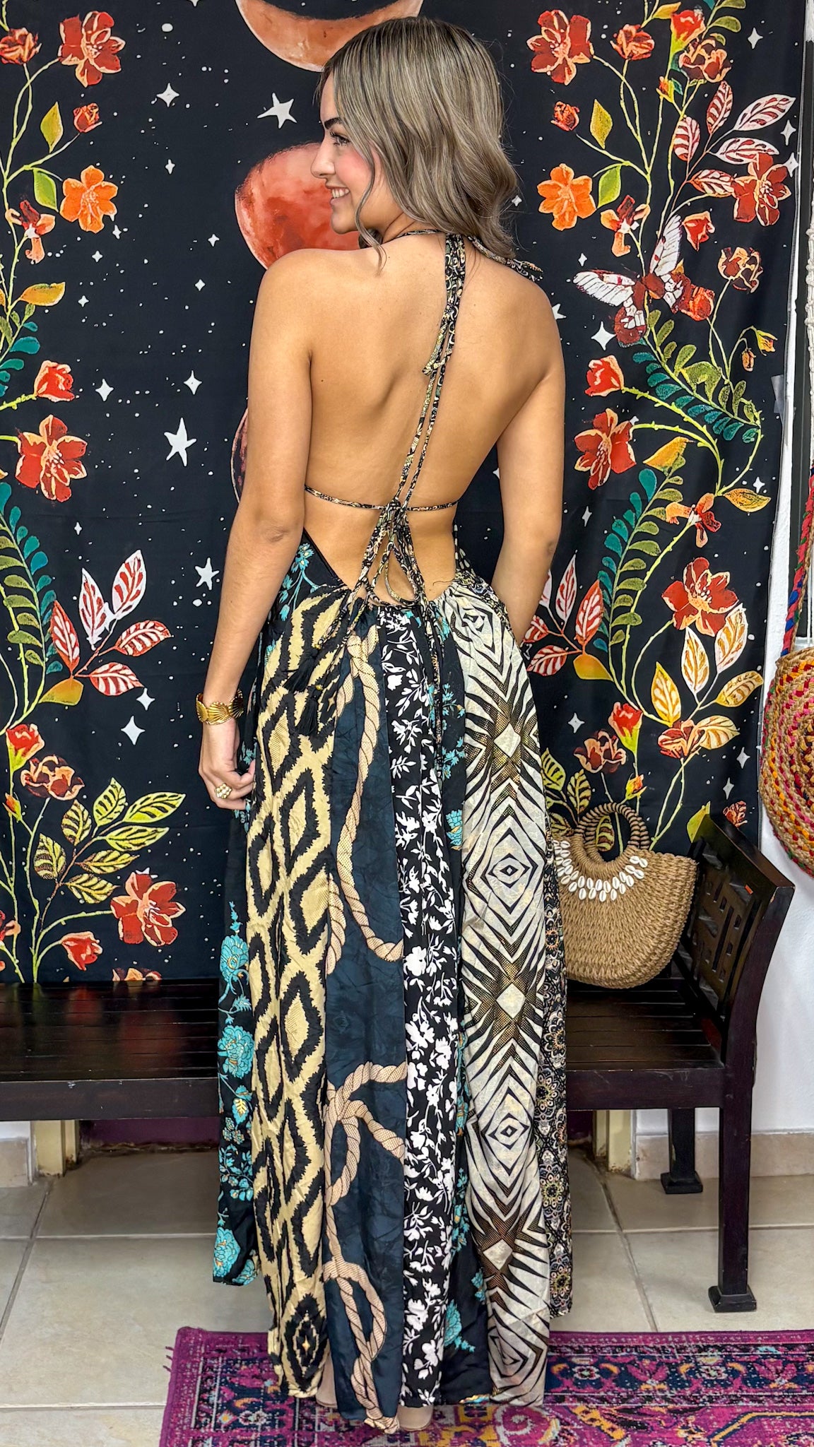 Boho Back Patchwork Dress