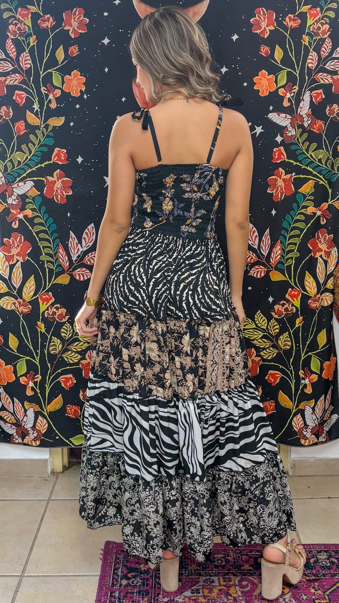 Bella Patchwork Maxi Dress