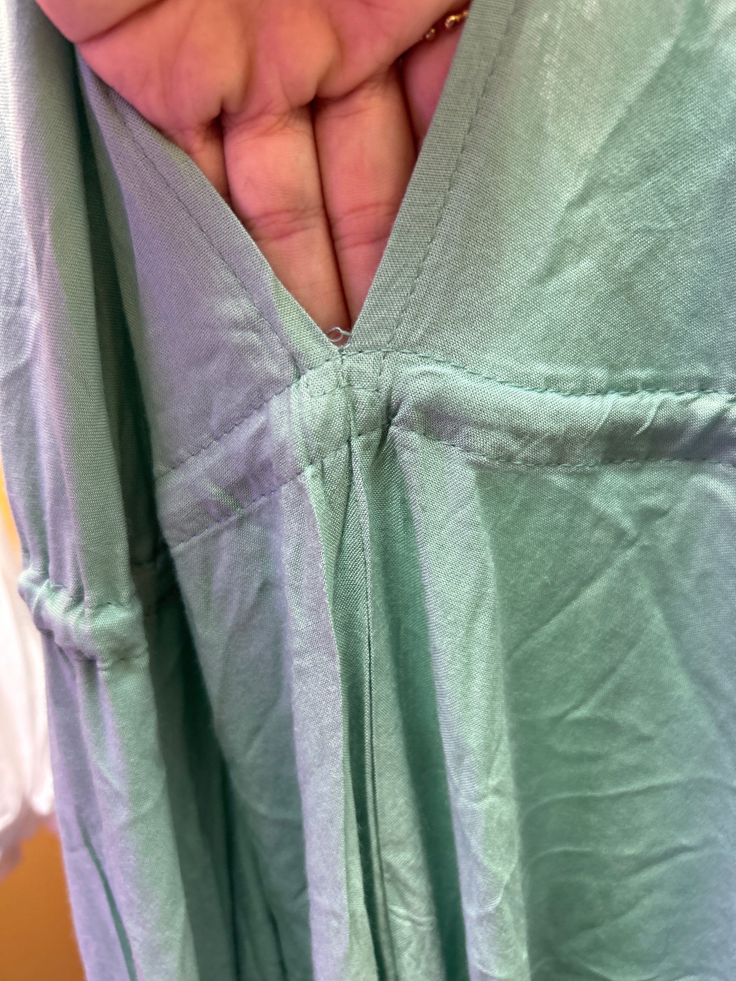 Damage Bohemian Dress-Soft Mint