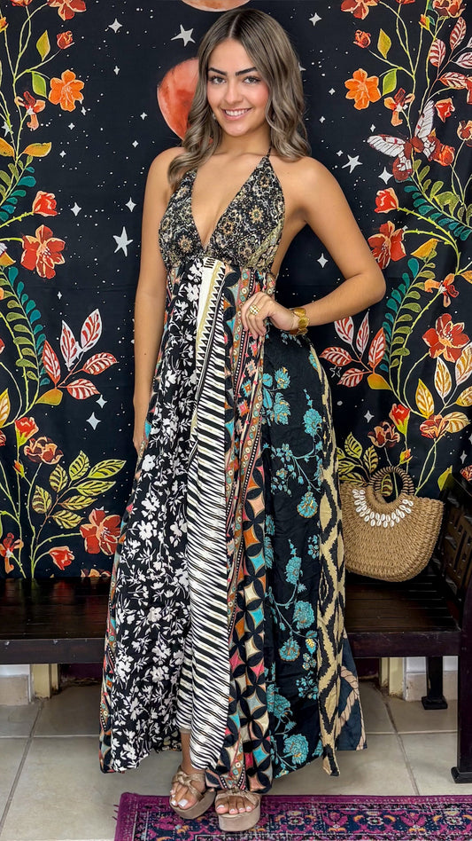 Boho Back Patchwork Dress