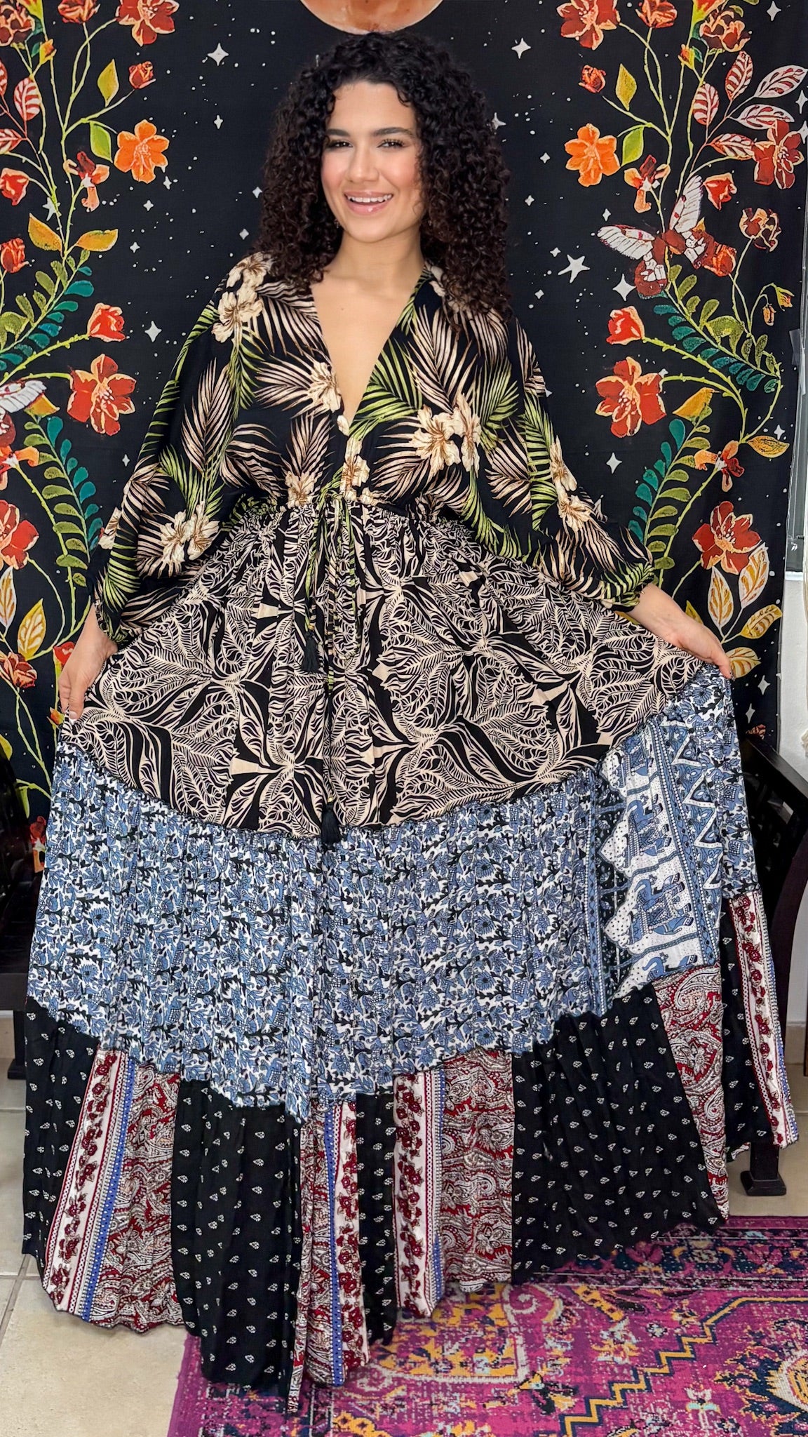 Nelly Patchwork Maxi Dress