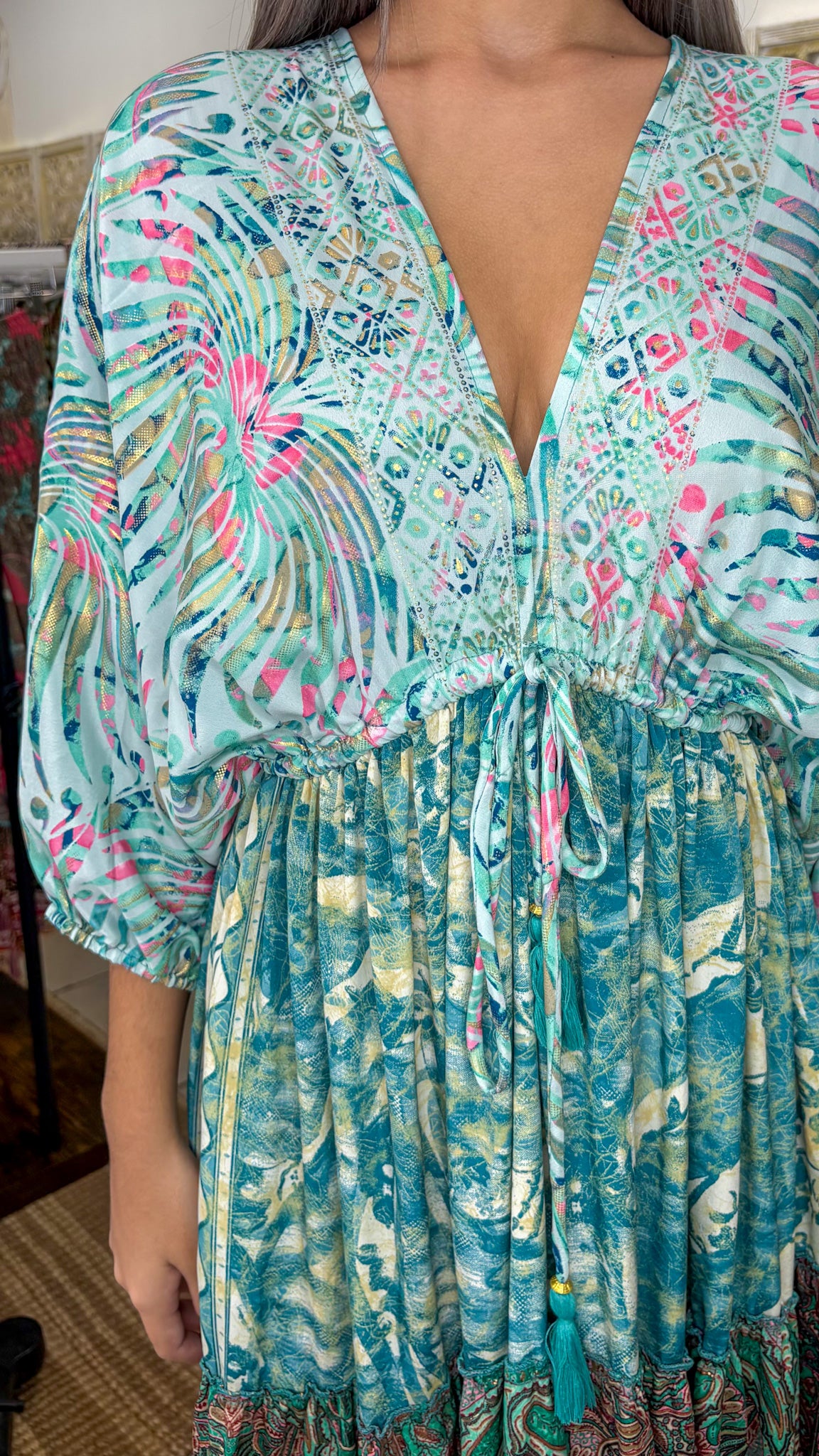 Nelly Patchwork Maxi Dress