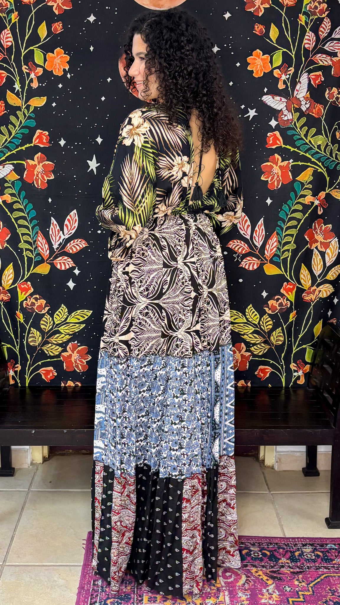 Nelly Patchwork Maxi Dress