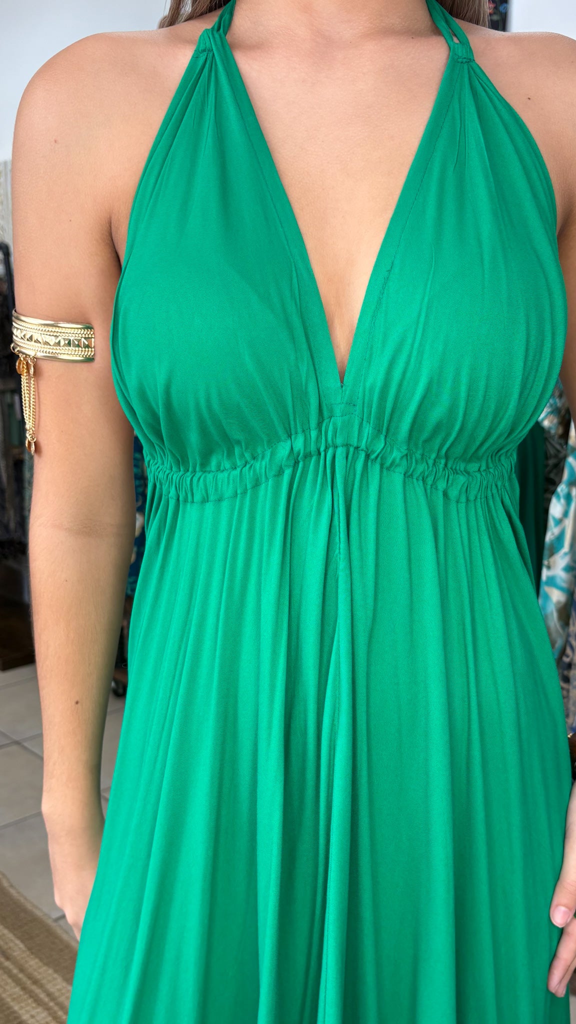 Bohemian Dress-Green