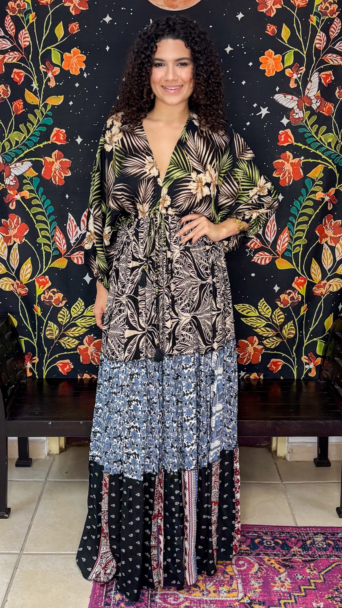 Nelly Patchwork Maxi Dress