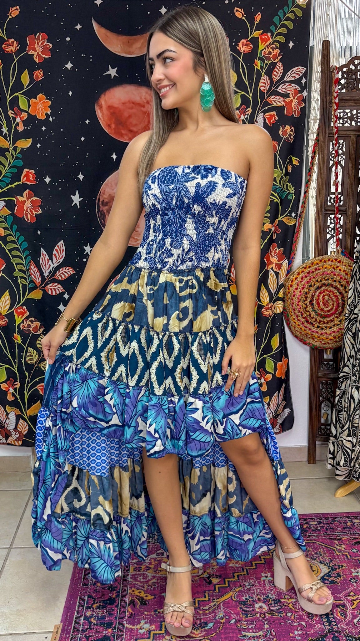 Akila Patchwork Dress