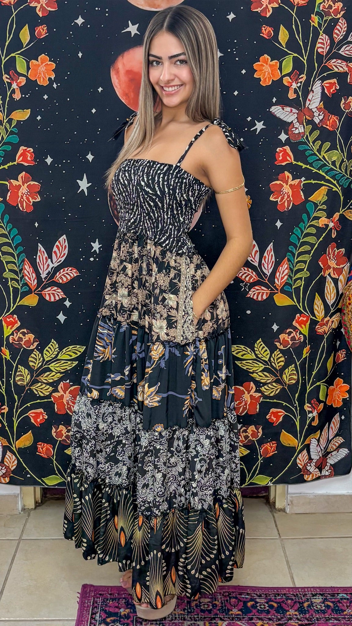 Bella Patchwork Maxi Dress