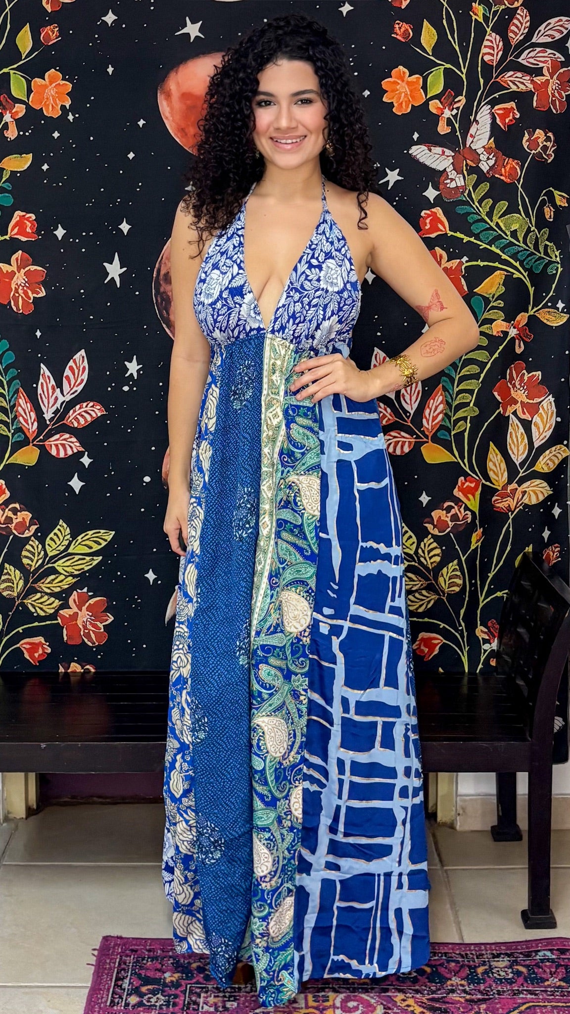 Boho Back Patchwork Dress