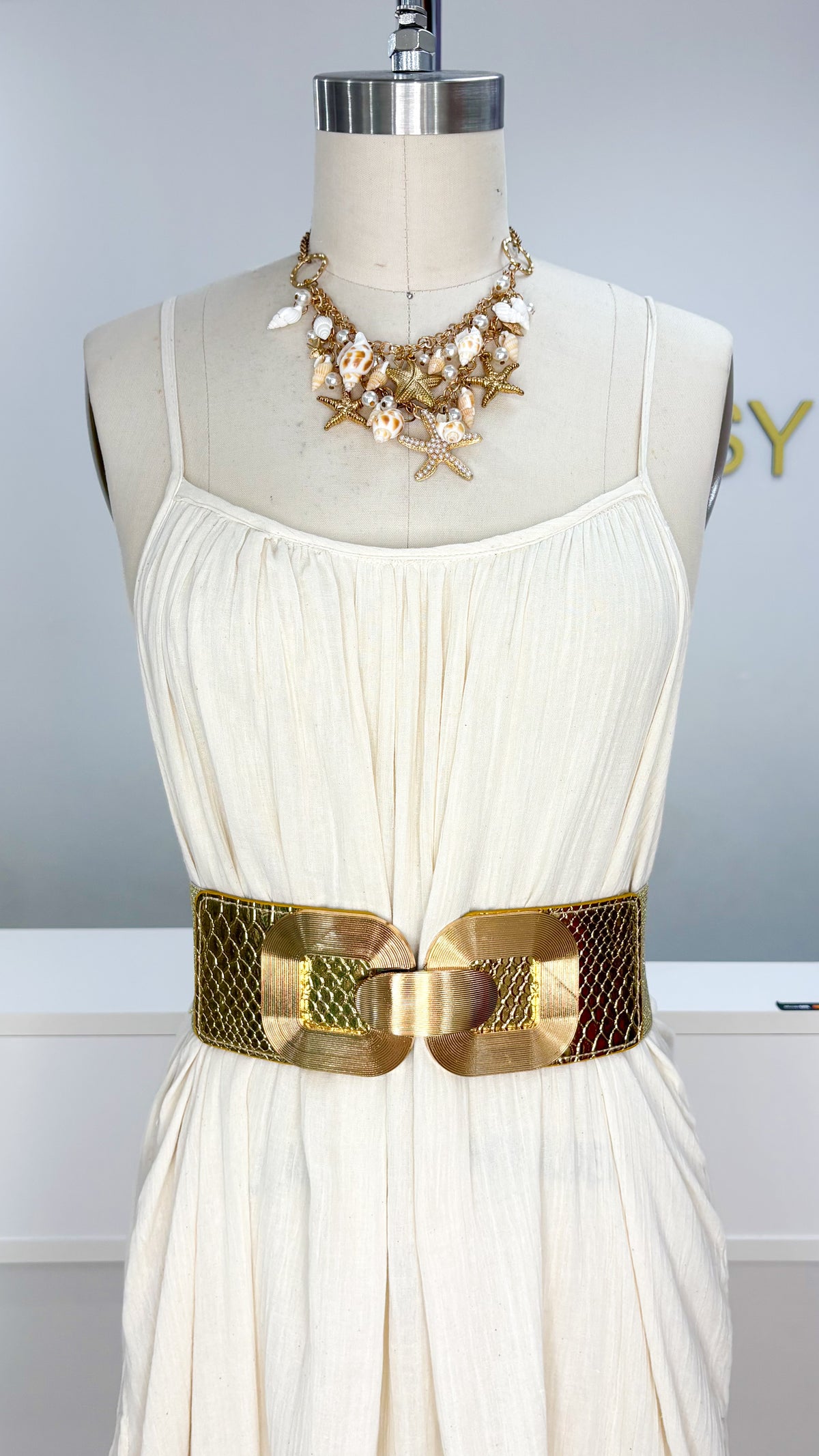 Greece Metallic Elastic Belt
