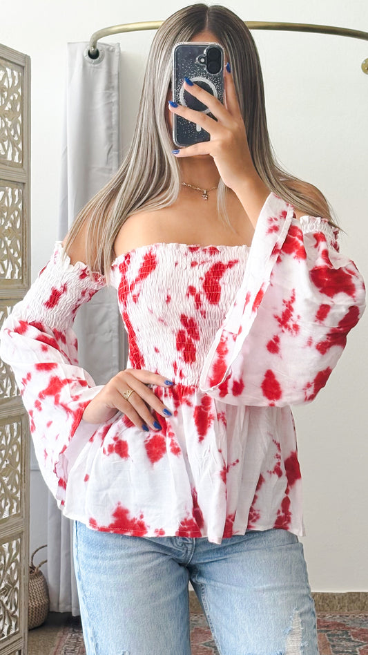 Tropical Vibes Top- Red
