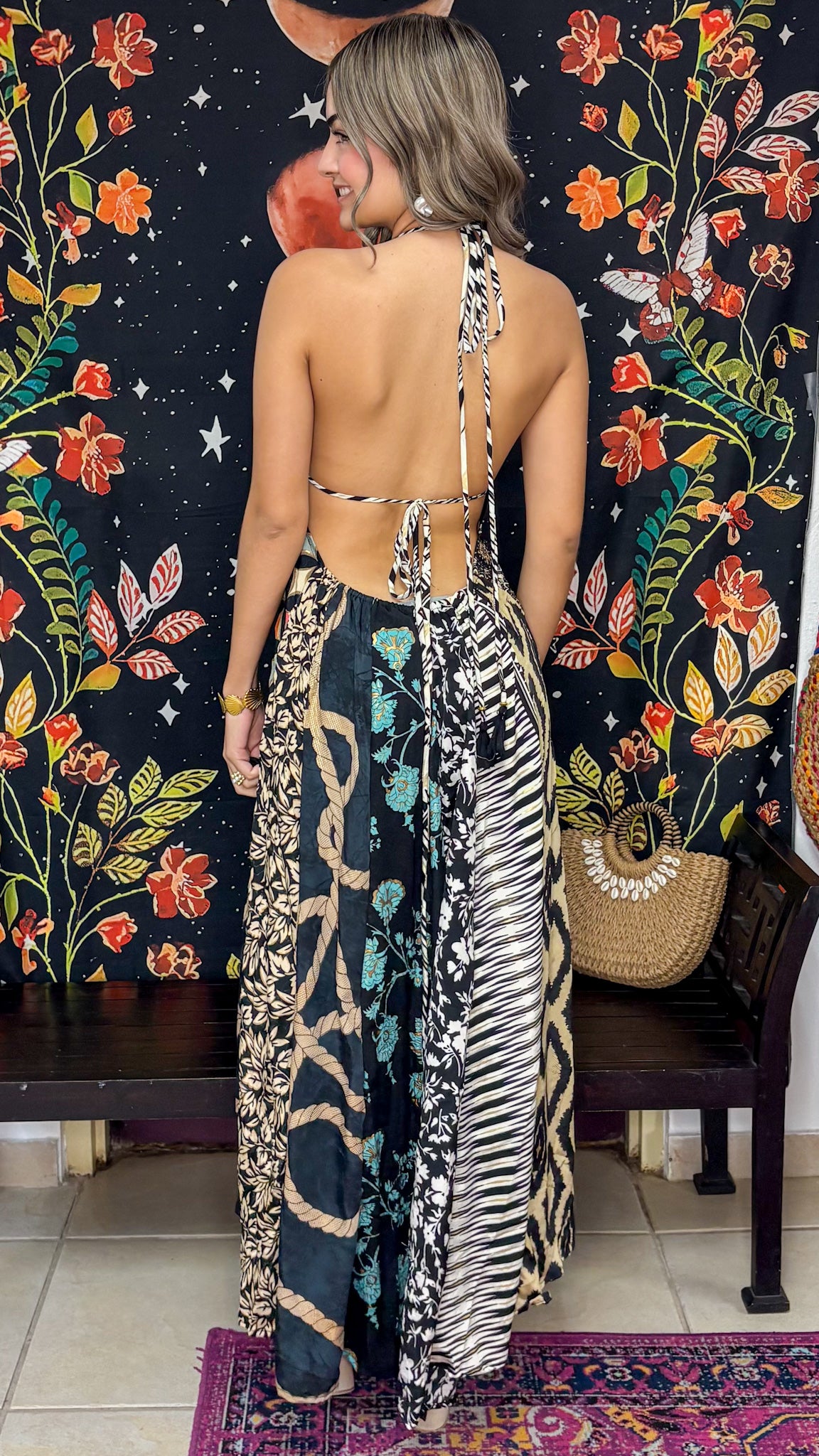 Boho Back Patchwork Dress