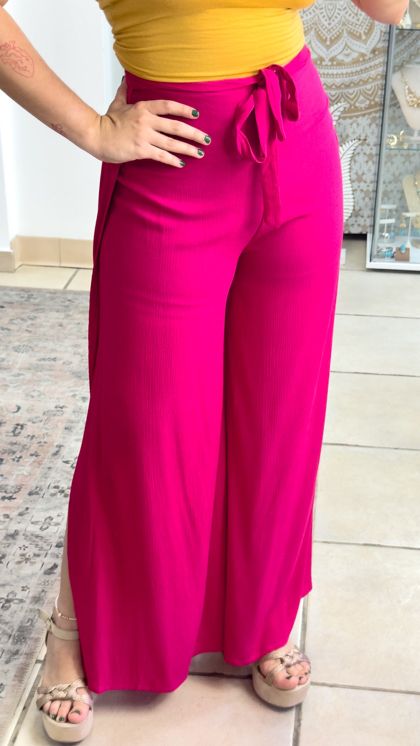 Damage Coralina Pant-Fucsia