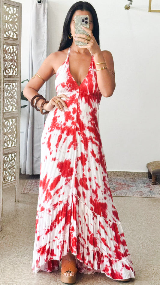 Bohemian Dress- Red