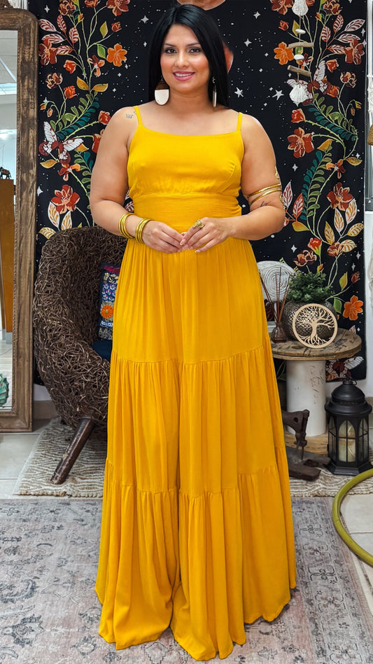 Zander Maxi Dress-Mustard