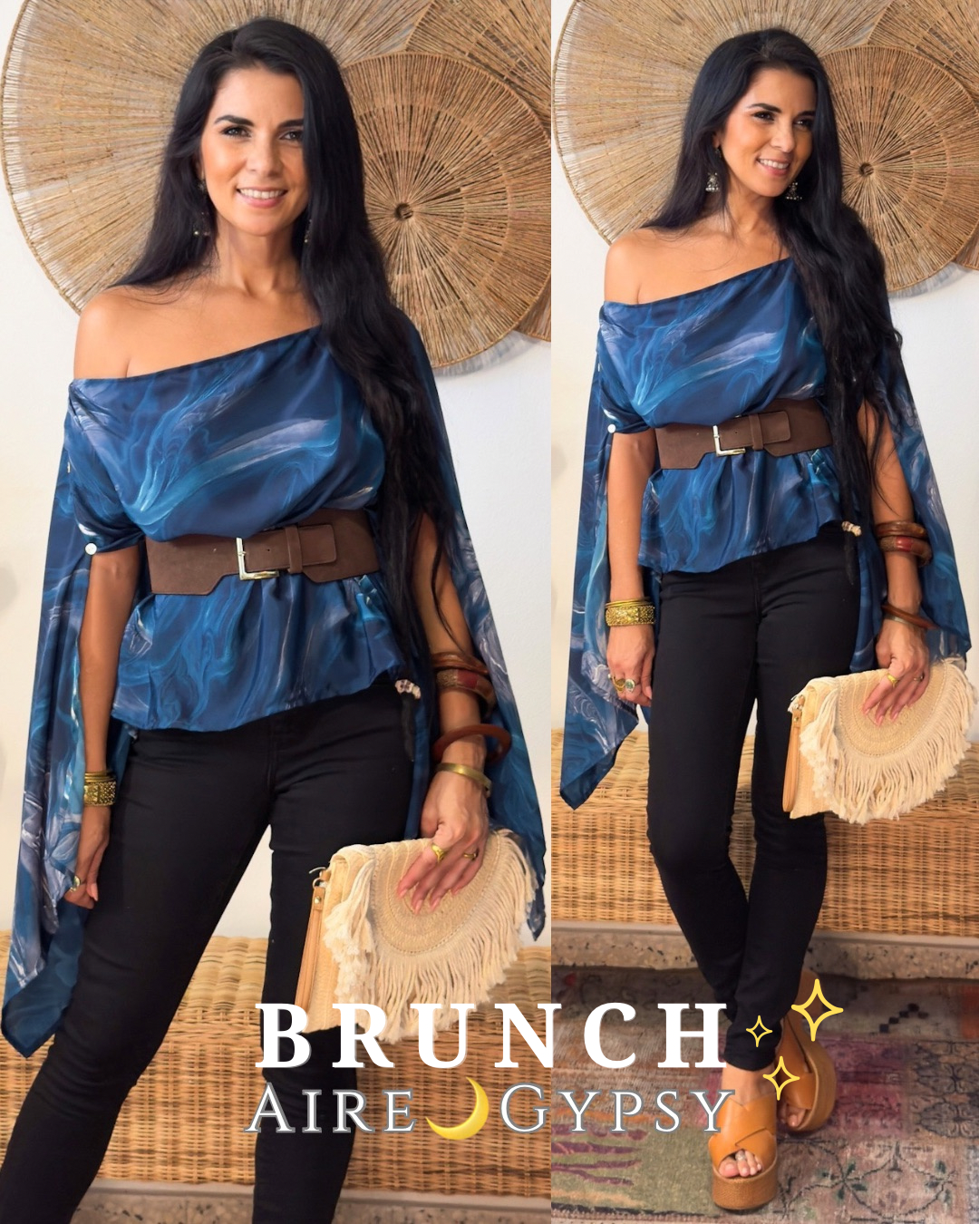 Damage Poncho Top