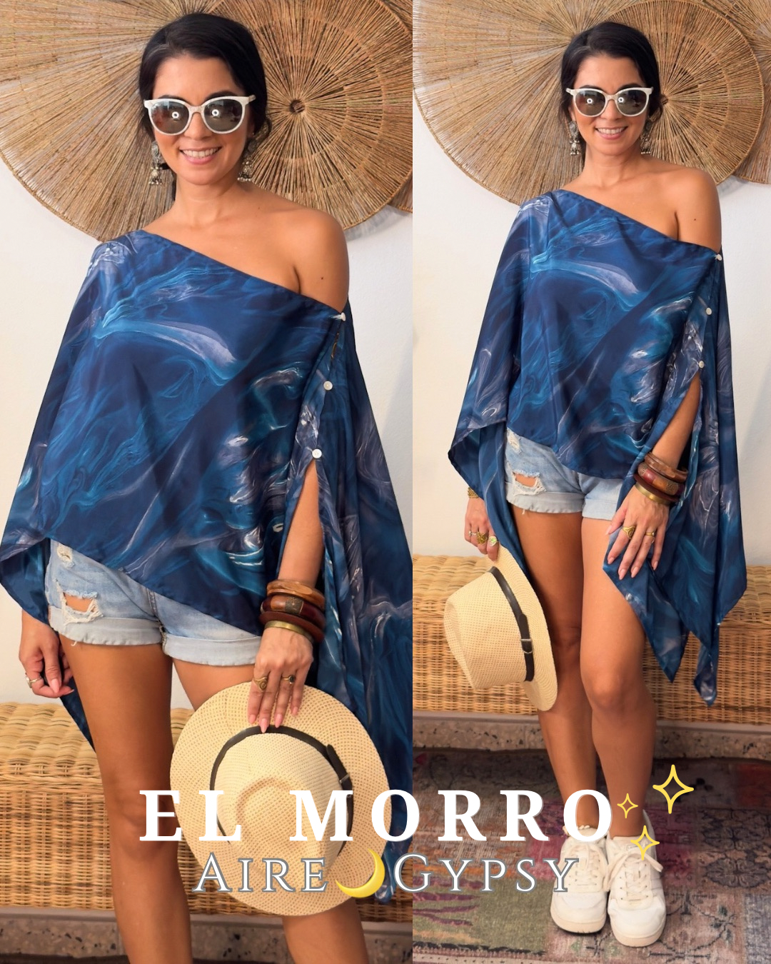 Damage Poncho Top