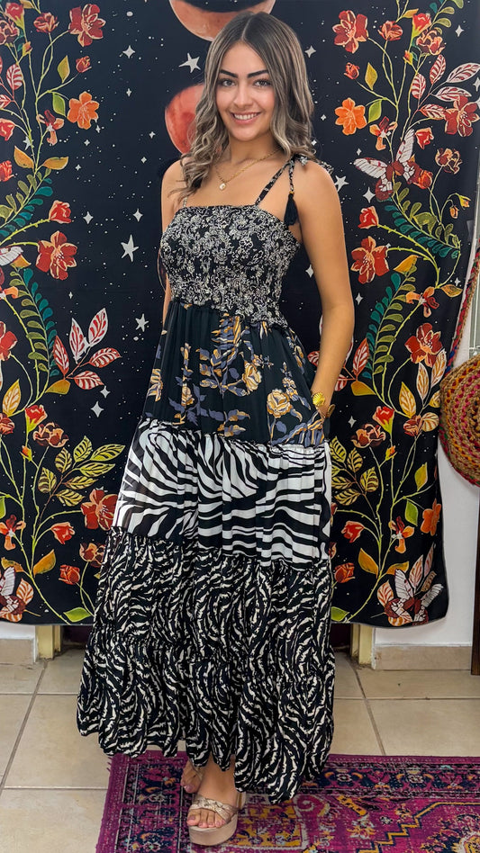 Bella Patchwork Maxi Dress