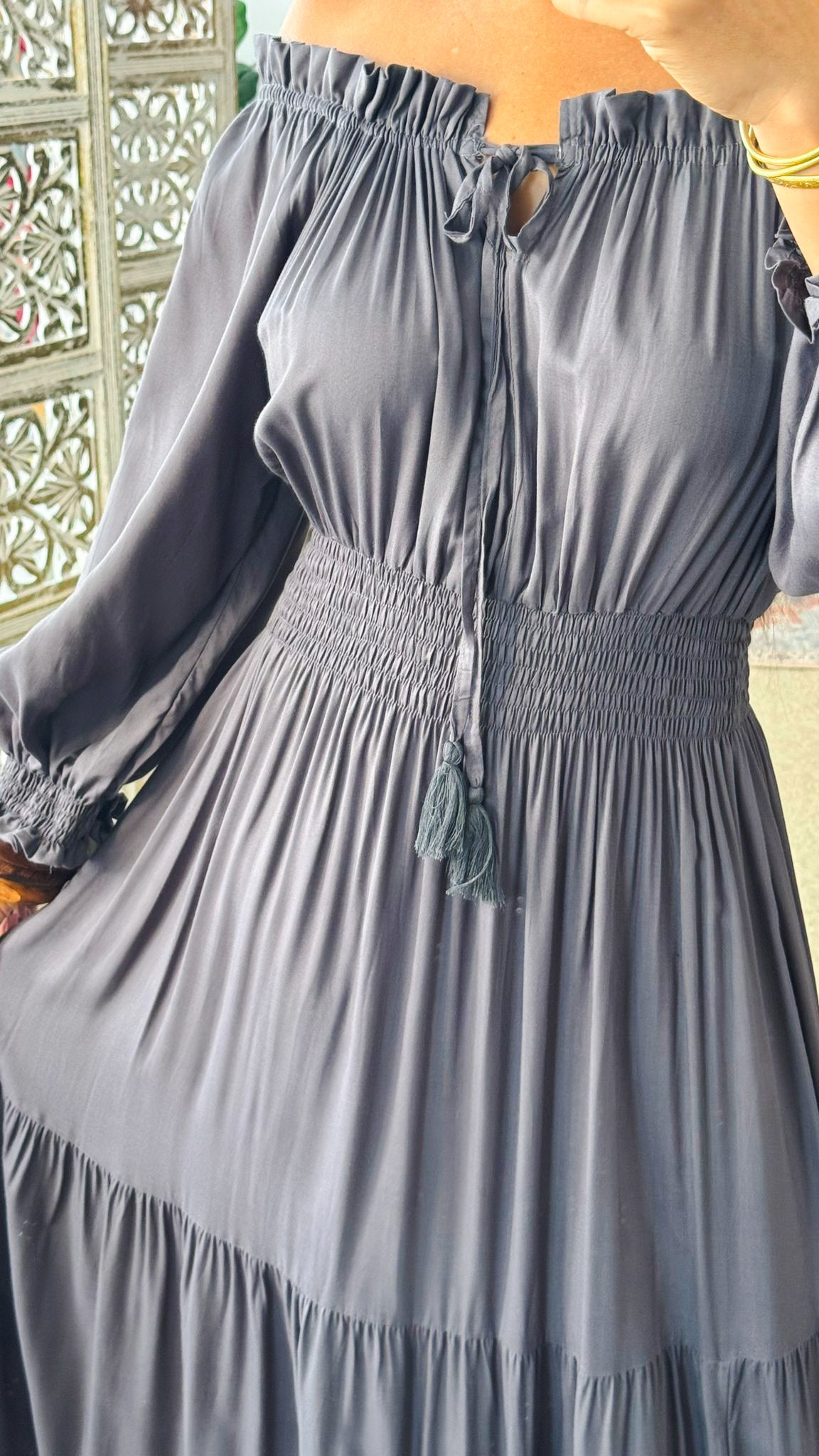 Daeva Maxi Dress-Gray