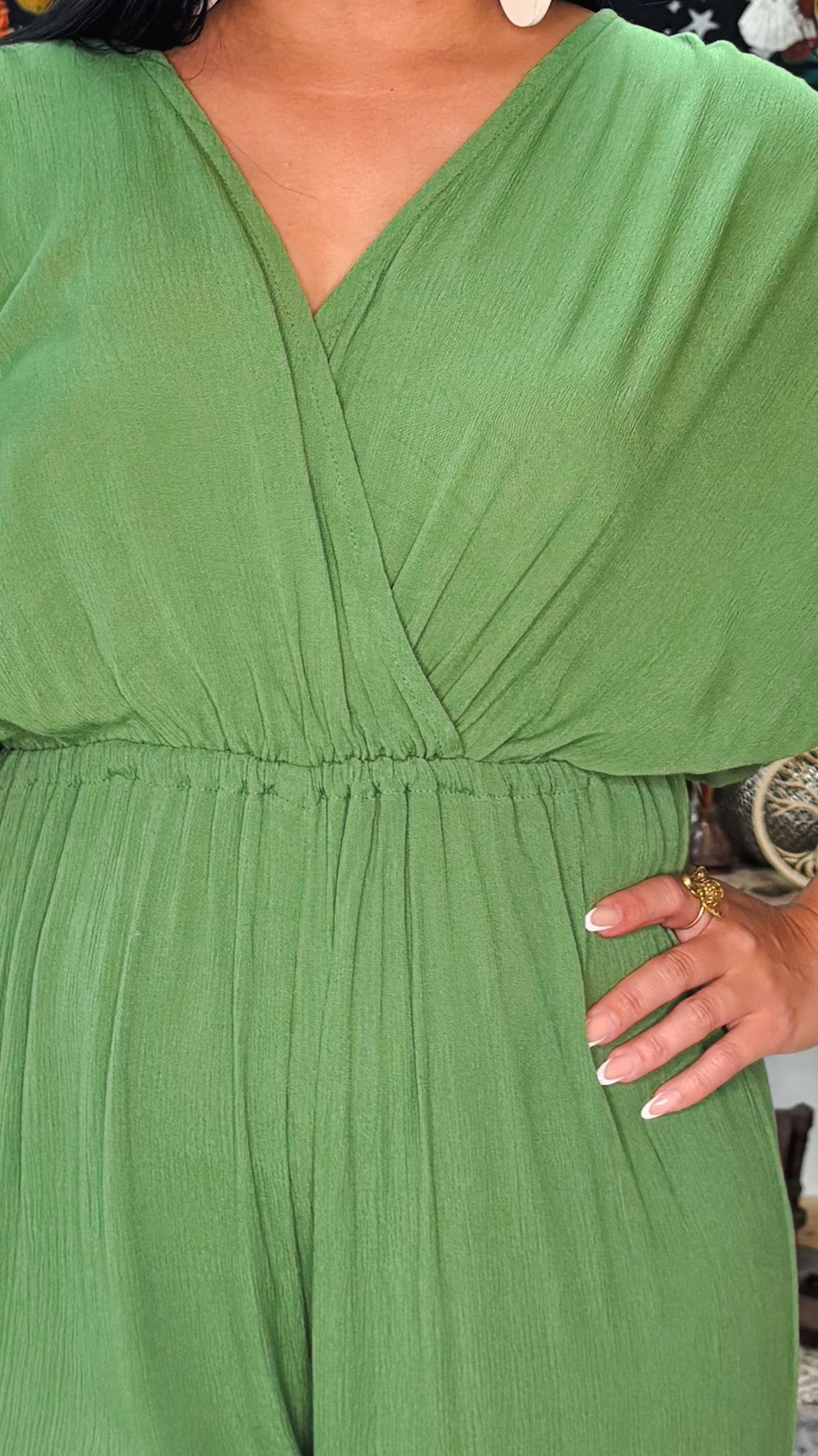 Boho Tide Jumpsuit-Green