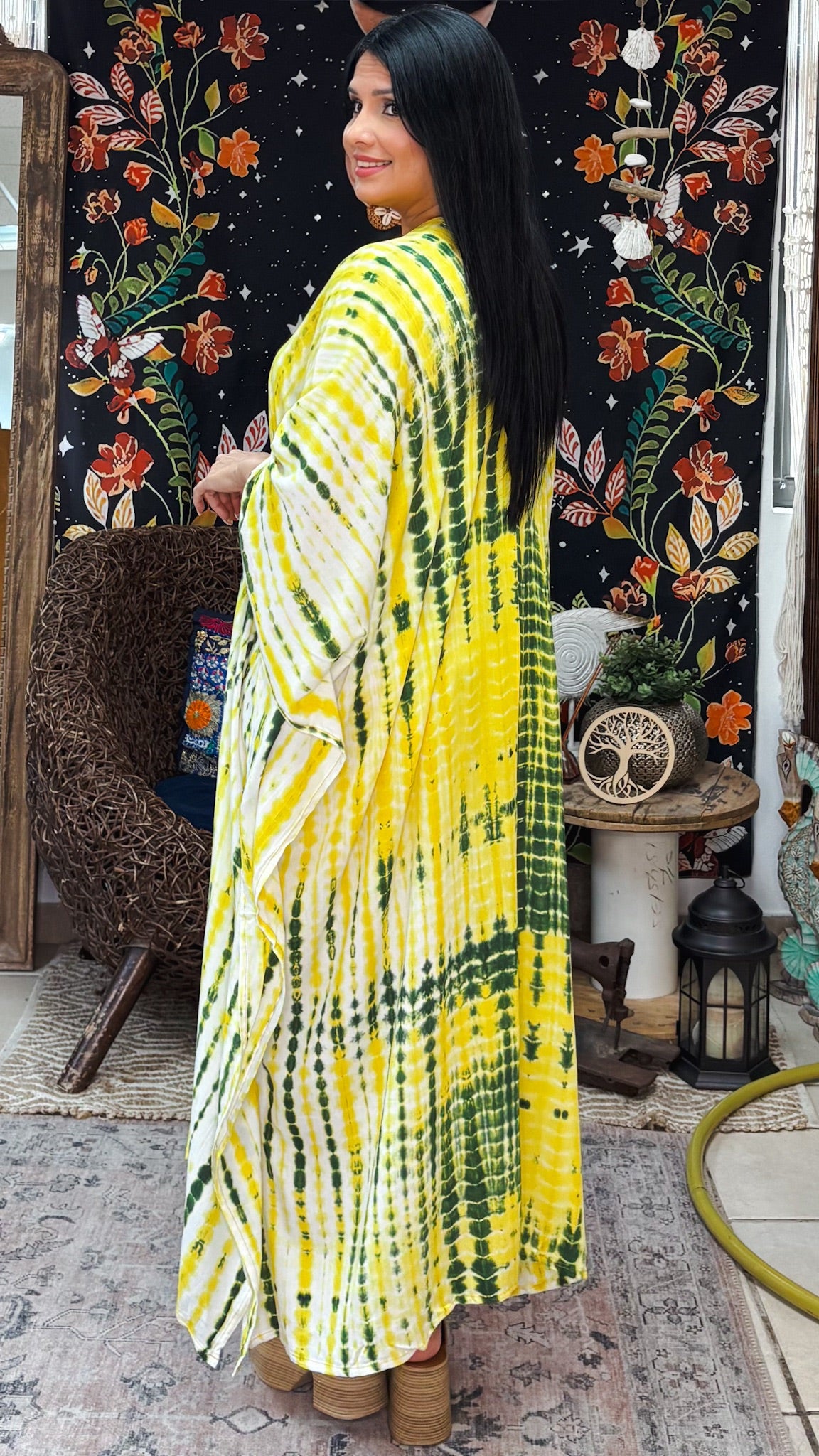 Soraia Kaftan Dress-Yellow