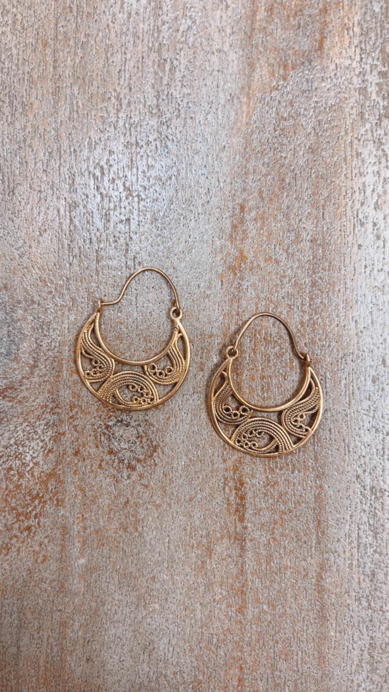 Mandala Brass Earrings