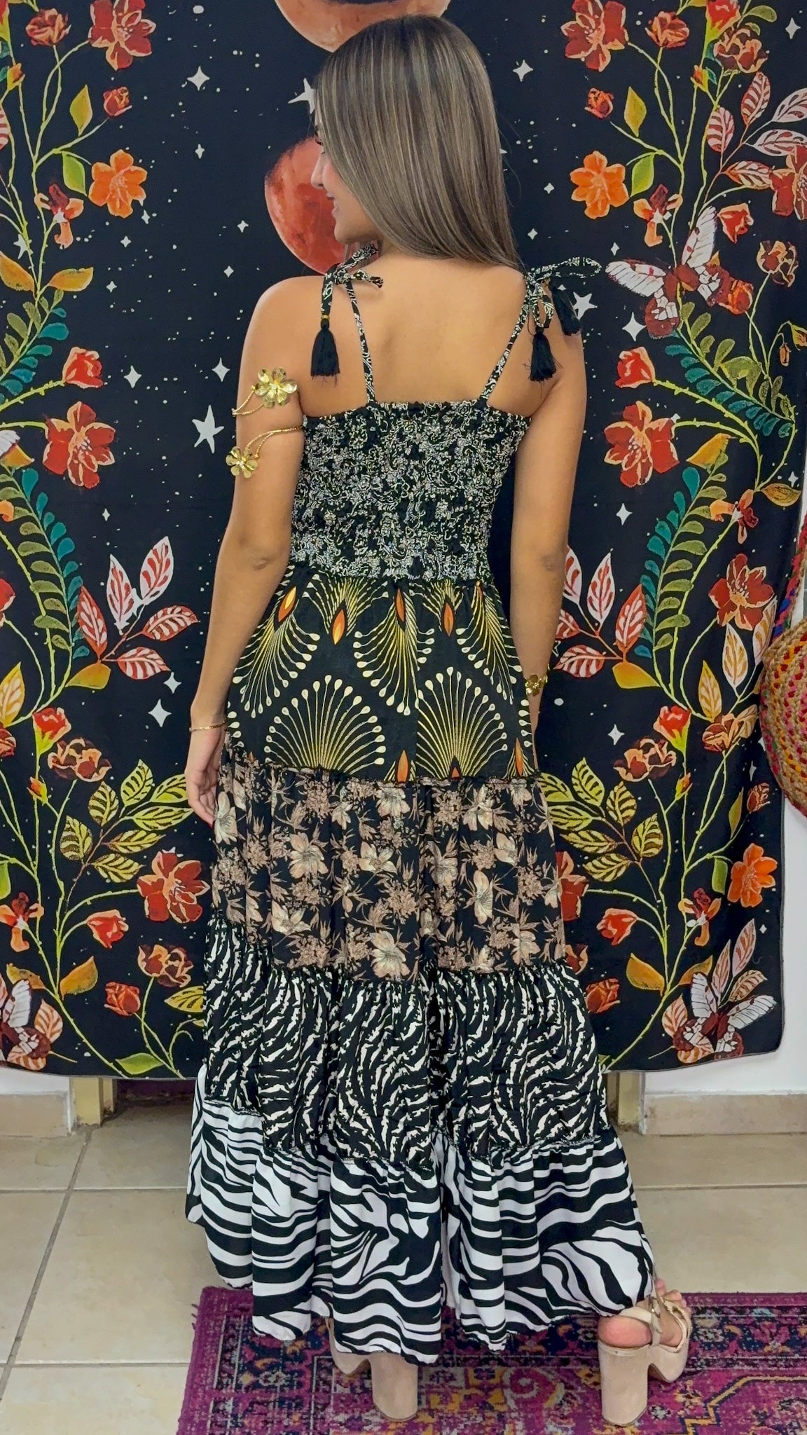 Bella Patchwork Maxi Dress