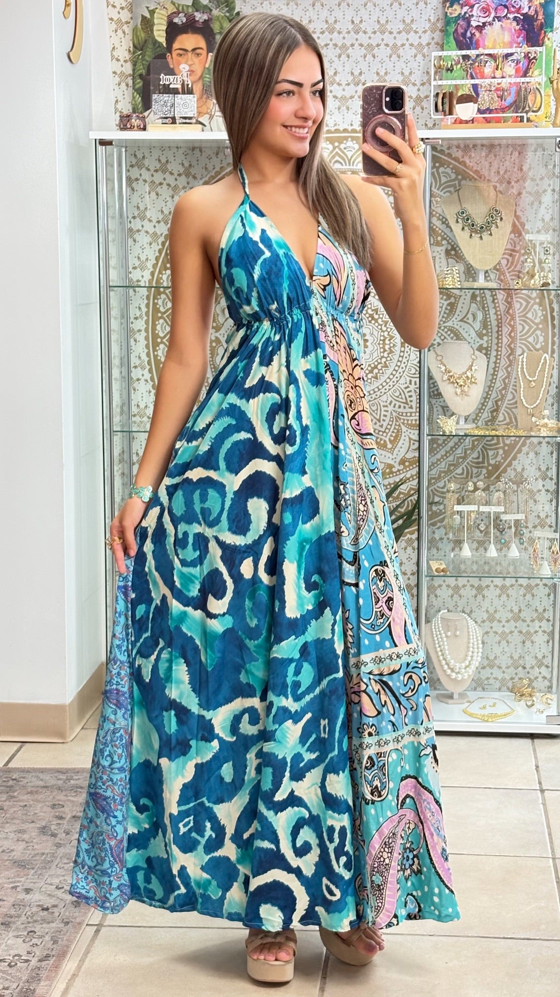 Boho Back Patchwork Dress