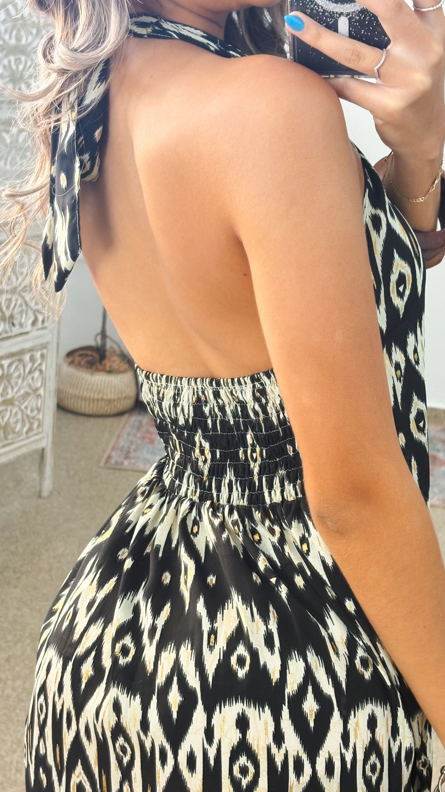 Nina Short Dress-Black