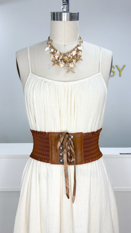 Morocco Lace-Up Elastic Corset Belt