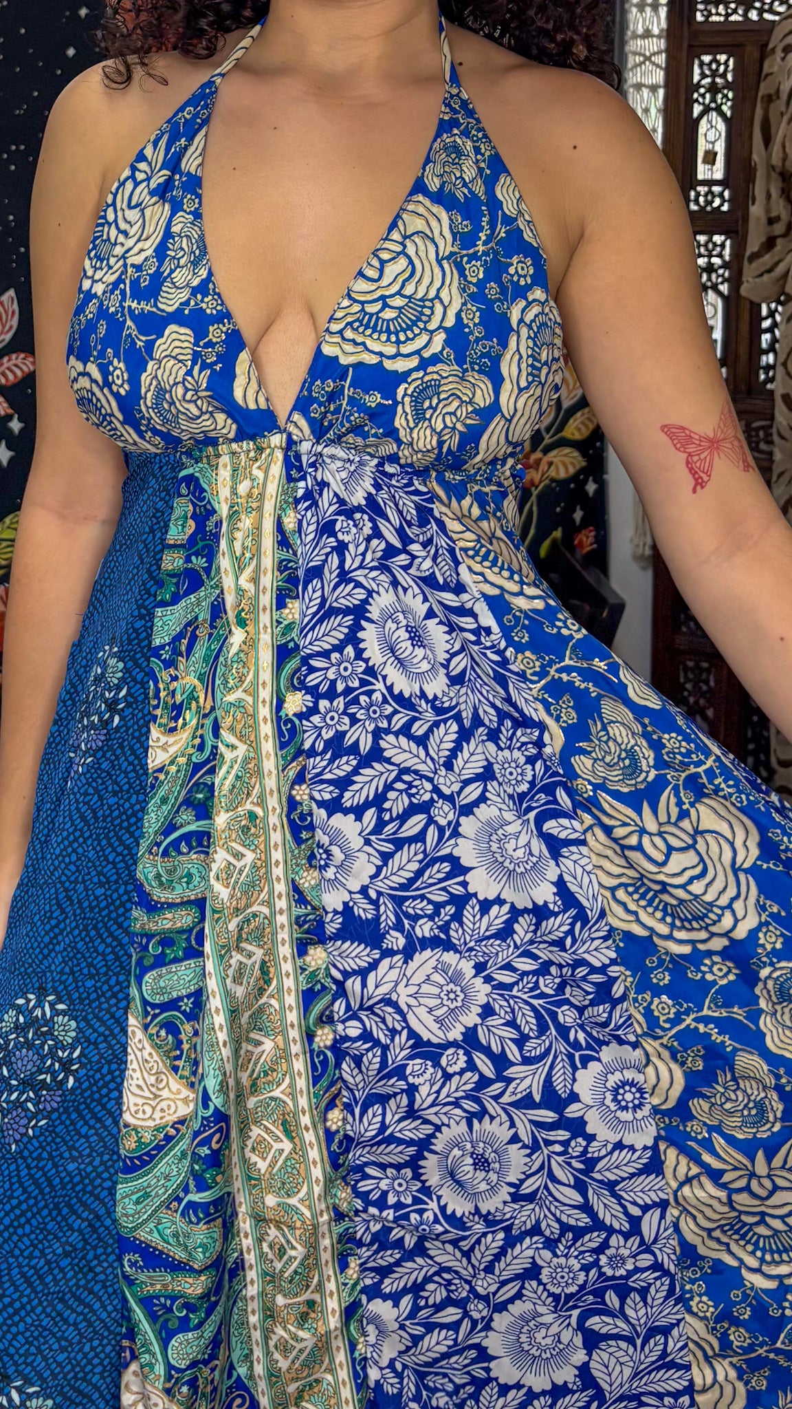 Boho Back Patchwork Dress