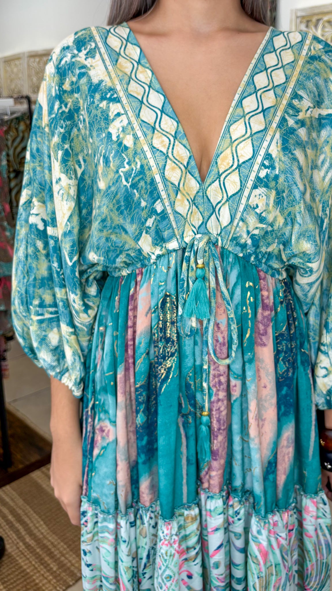 Nelly Patchwork Maxi Dress