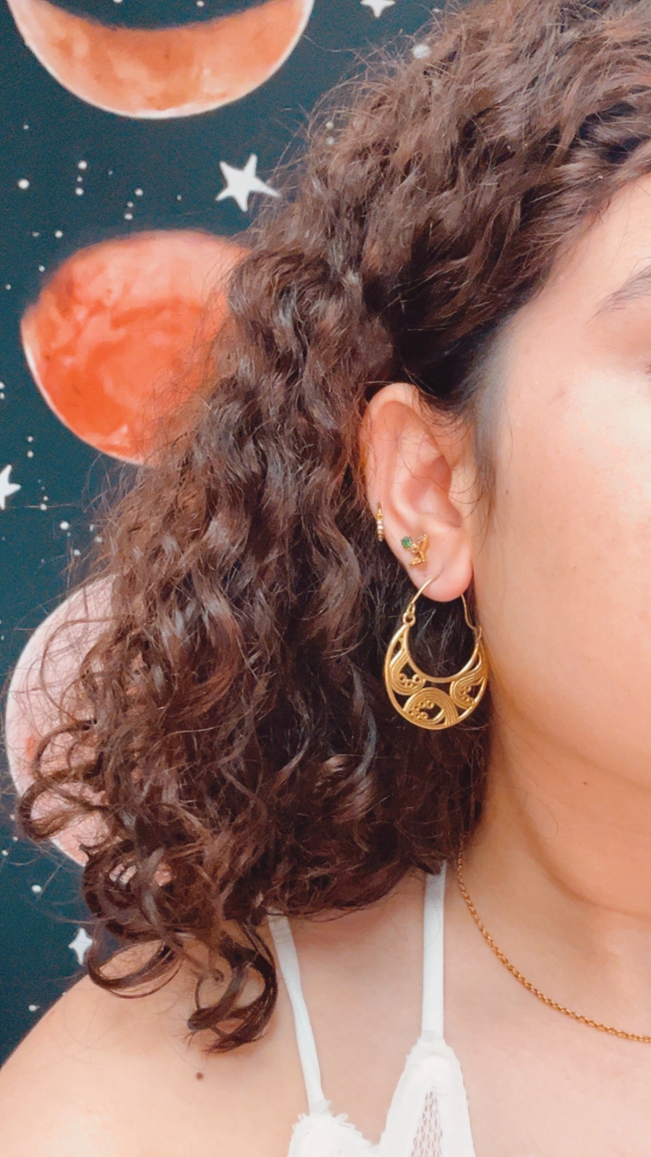 Mandala Brass Earrings