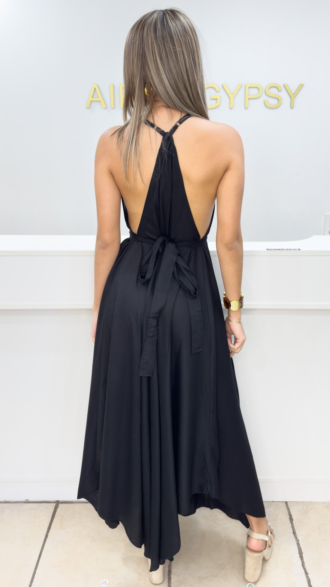 Beach Love Maxi Dress-Black