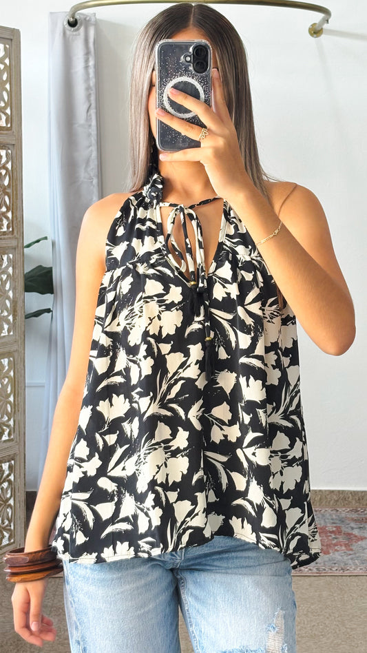 Ruffle Neck Top