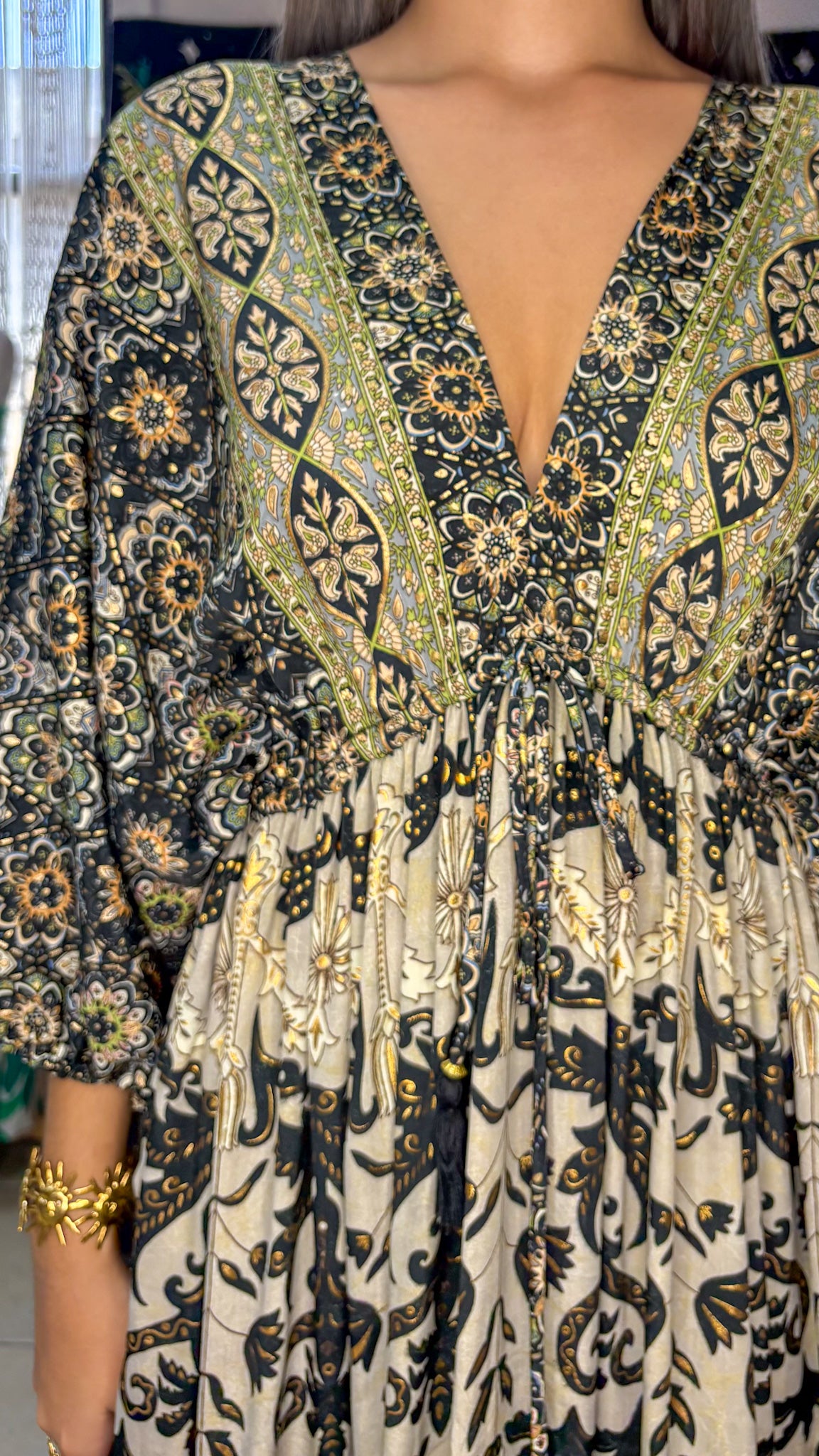 Nelly Patchwork Maxi Dress