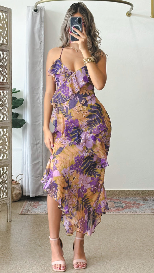 Dalia Asymmetrical Violet Dress