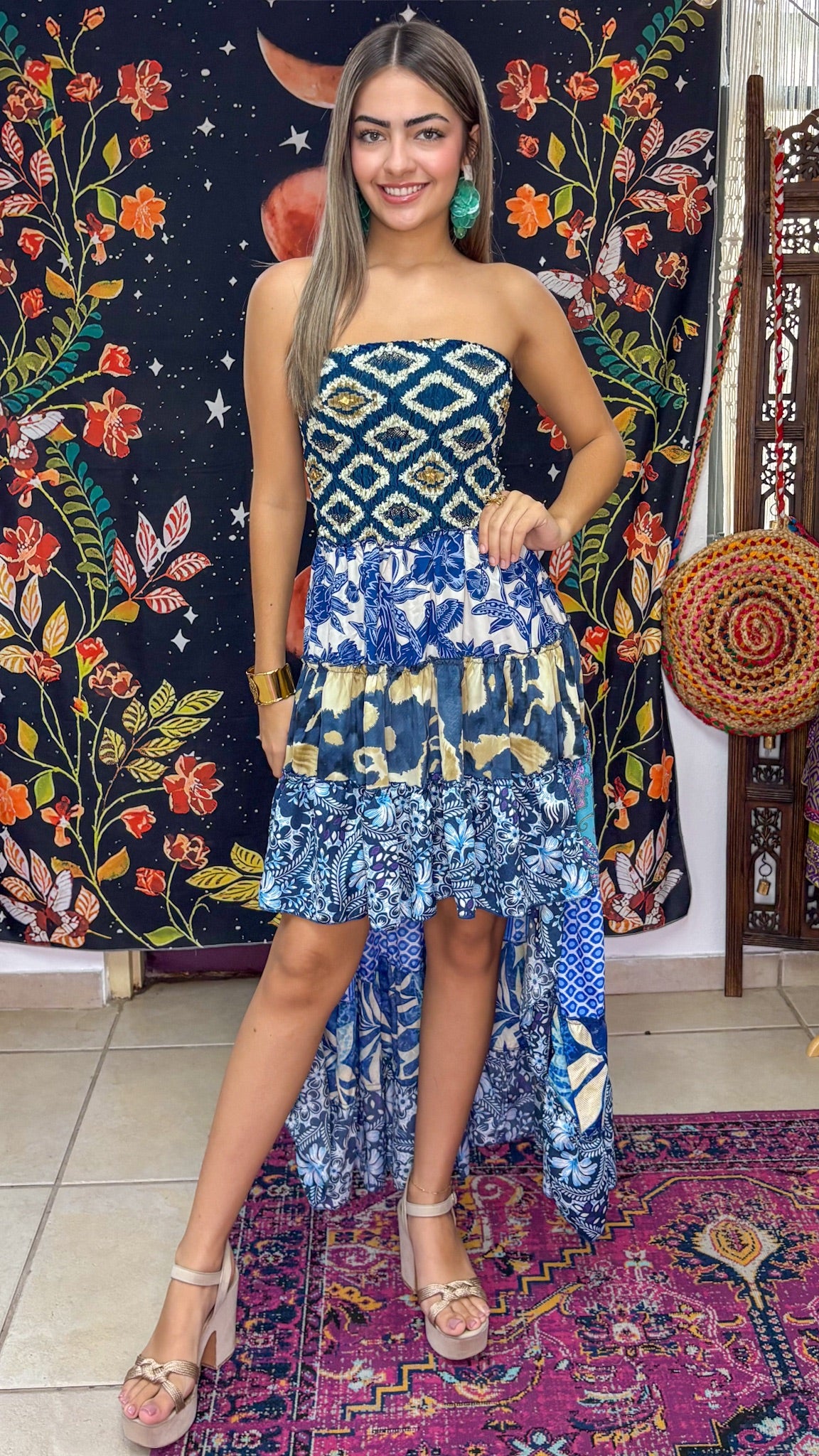 Akila Patchwork Dress