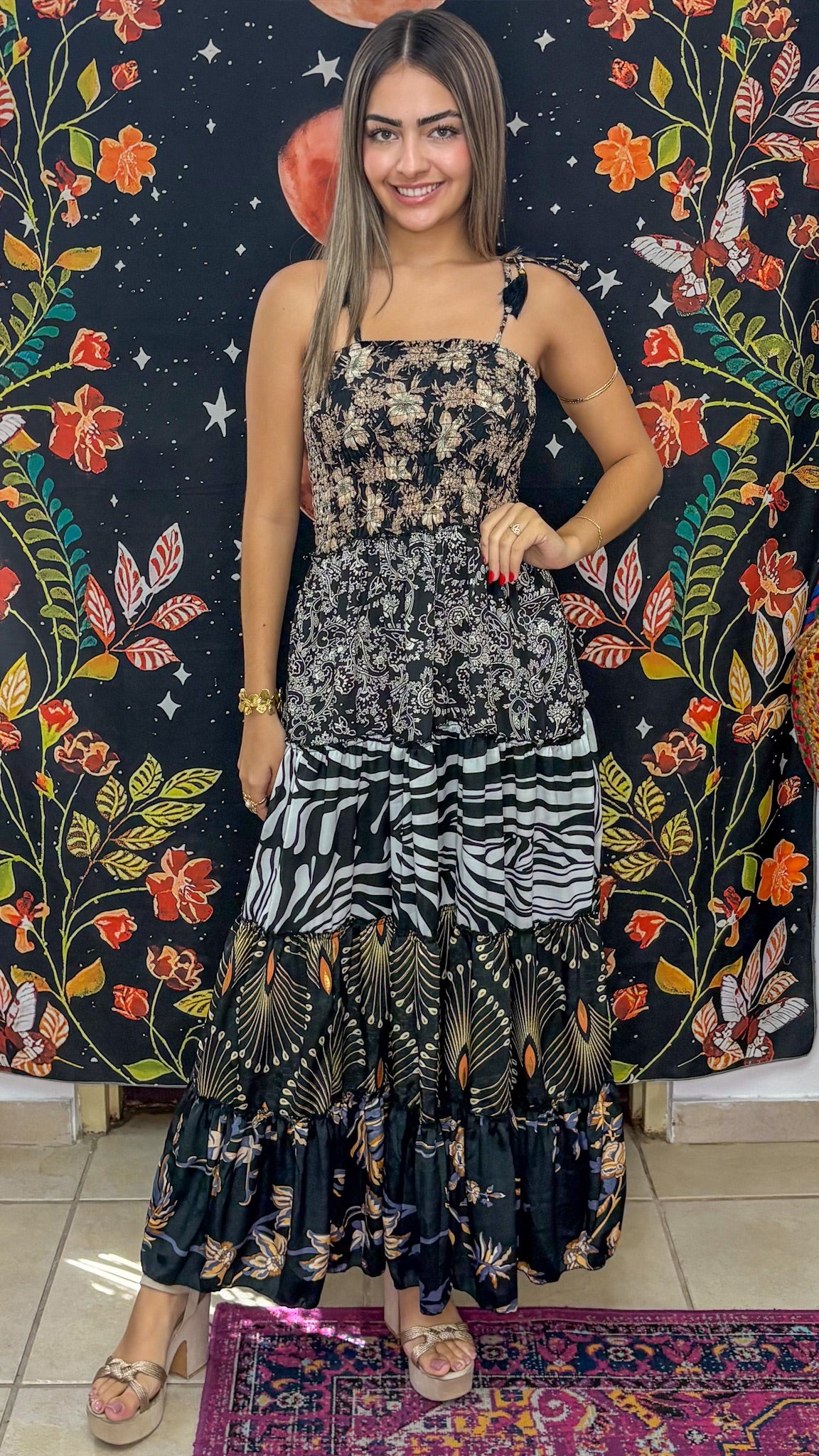 Bella Patchwork Maxi Dress