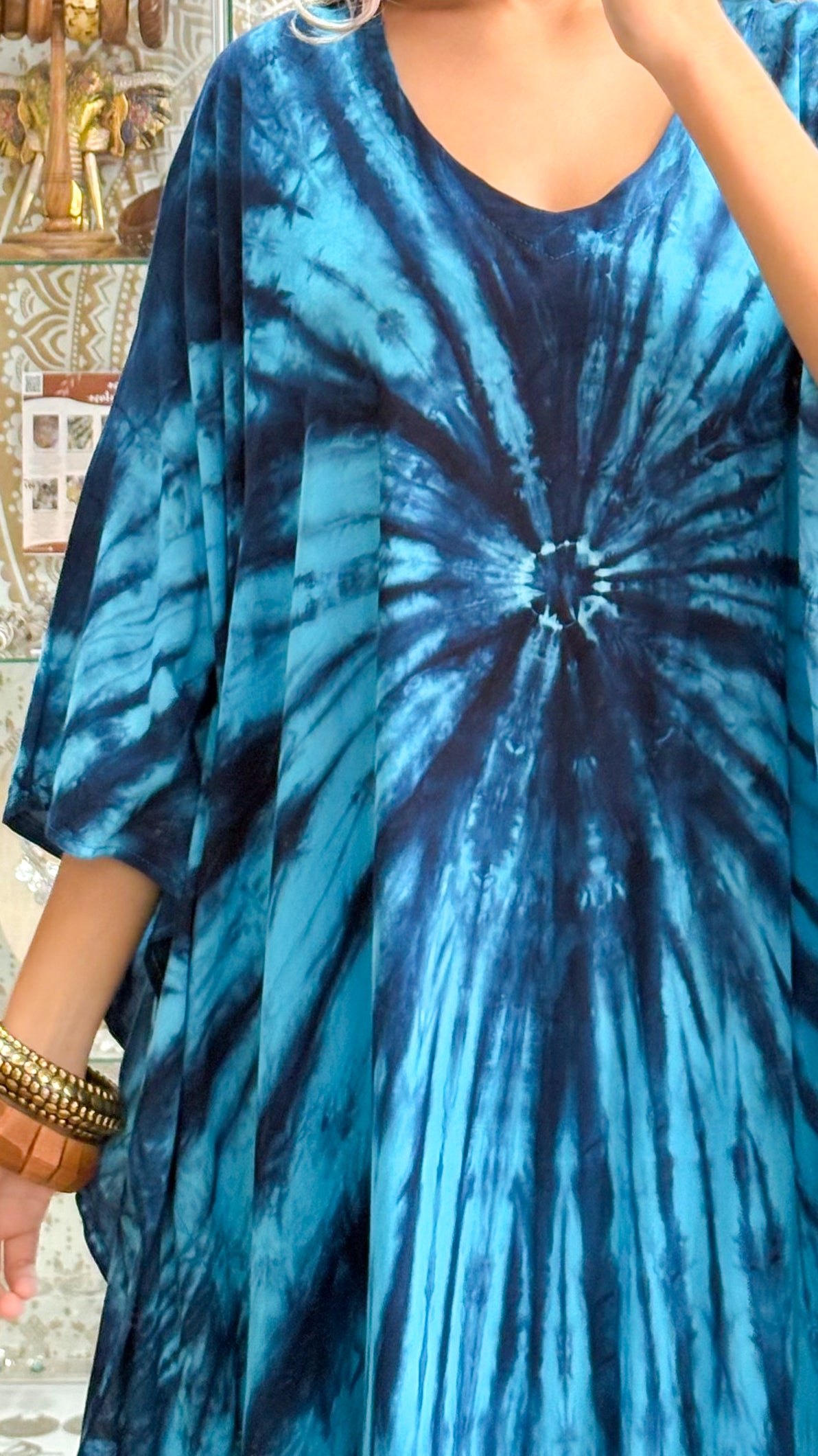 Noa Kaftan Dress-Blue