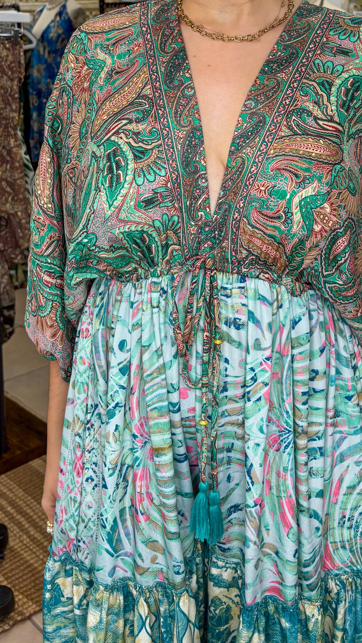 Nelly Patchwork Maxi Dress