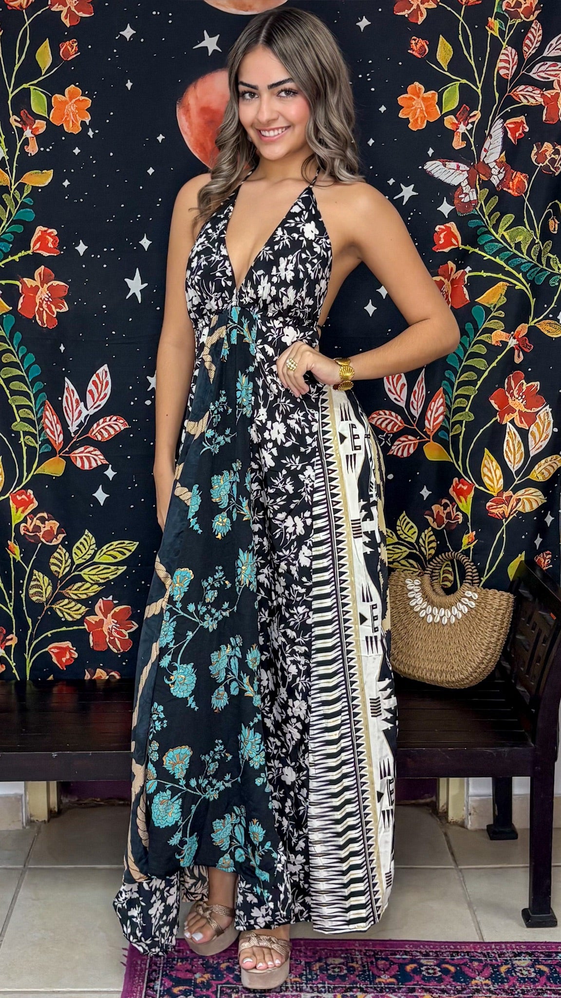 Boho Back Patchwork Dress