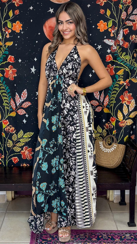 Boho Back Patchwork Dress