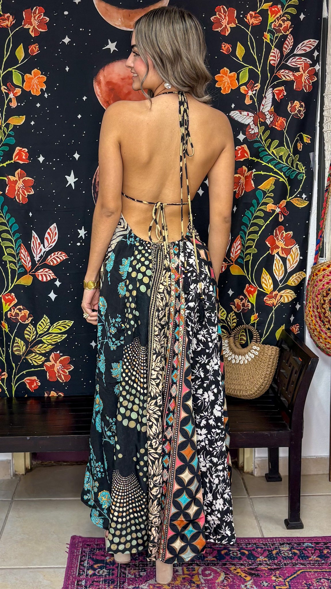 Boho Back Patchwork Dress